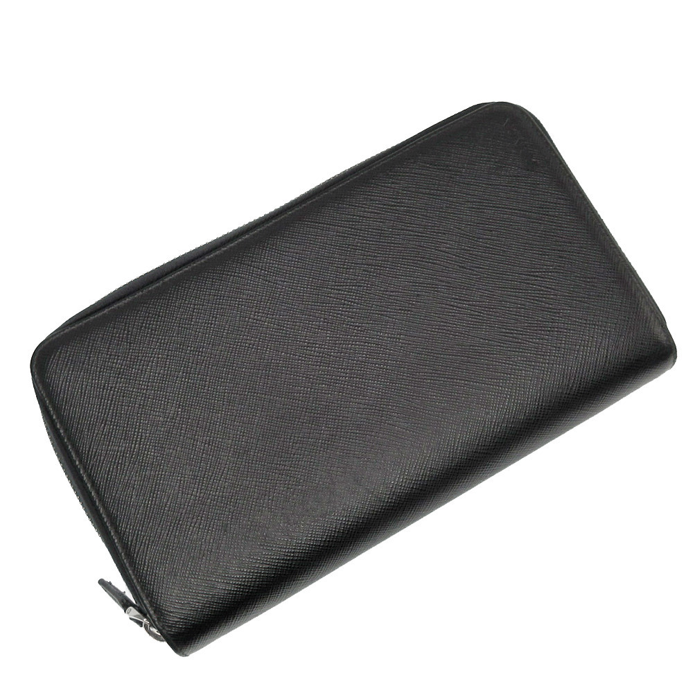 Prada Double Zip Wallet Saffiano Leather Black - Picture 1 of 8